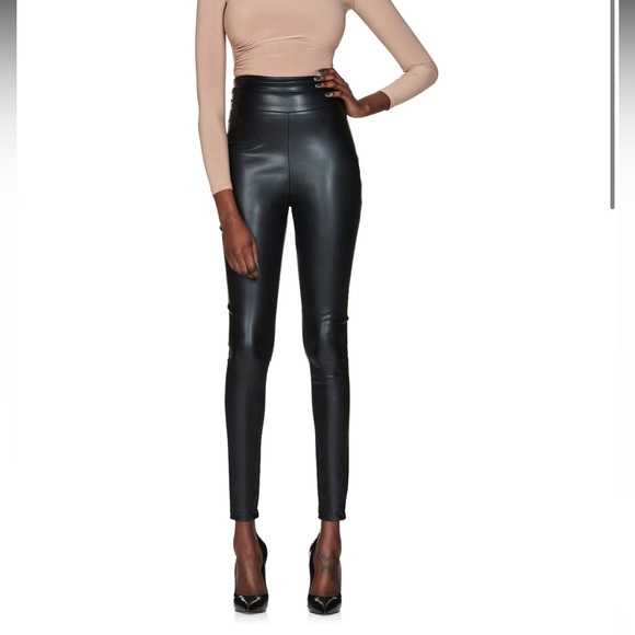 Nookie Pants - Nookie Viktoria faux leather high waisted pants